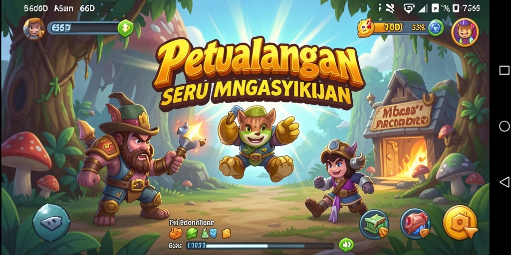 Tampilan gameplay seru dari game Arcade 66D