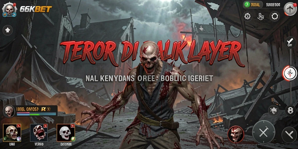 Screenshot menampilkan momen menegangkan dalam gameplay 66KBET.