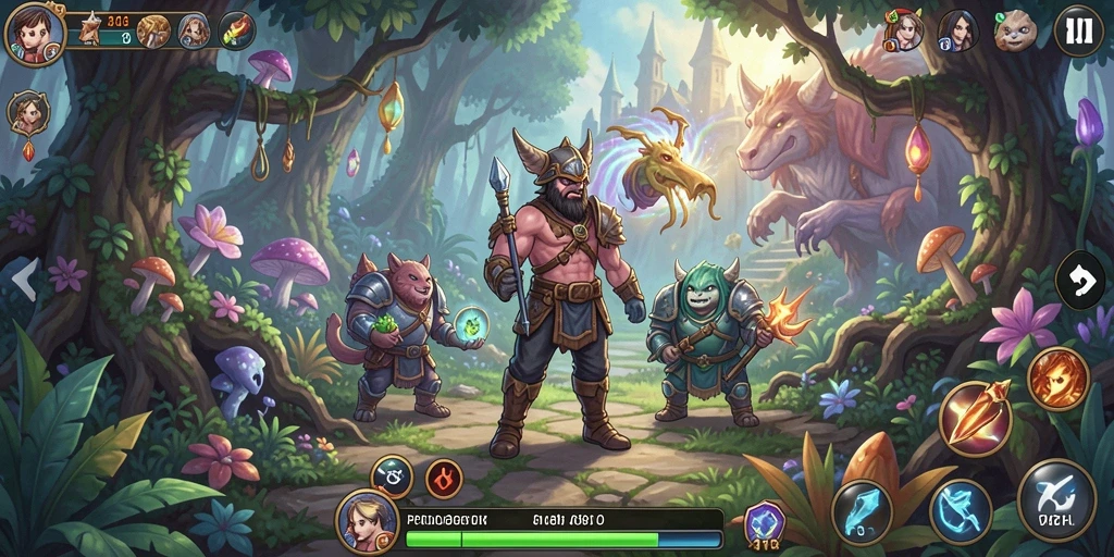 Screenshot menggambarkan gameplay yang menarik dan dunia petualangan yang luas.