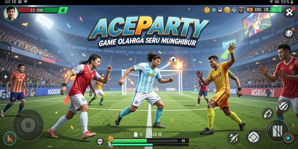 Tangkapan layar utama ACEPARTY menampilkan gameplay yang dinamis dan penuh aksi.