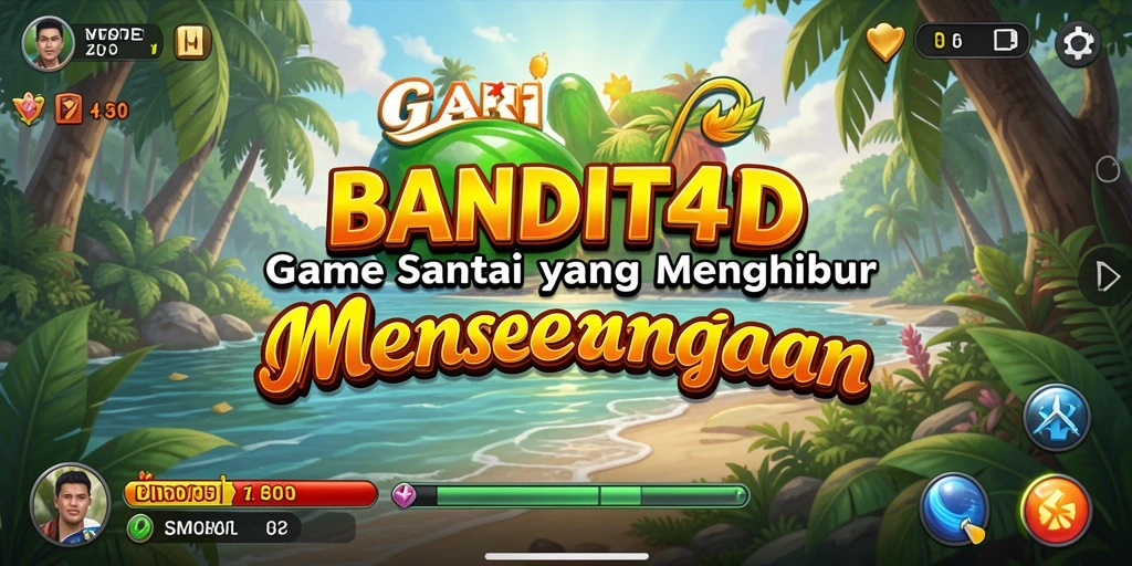 Tampilan gameplay BANDIT4D yang ceria dan mengasyikkan.