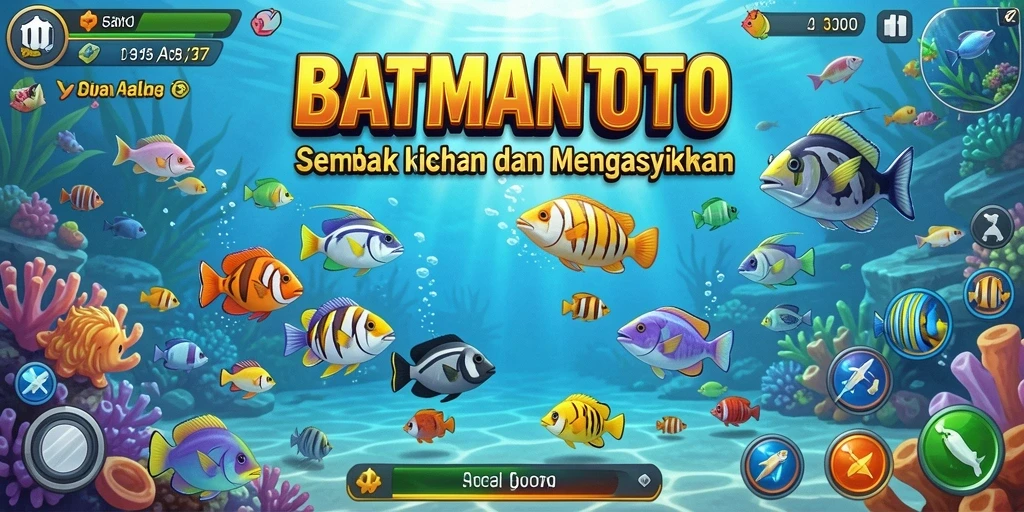 Tampilan seru gameplay di BATMANTOTO dengan ikan berwarna-warni.