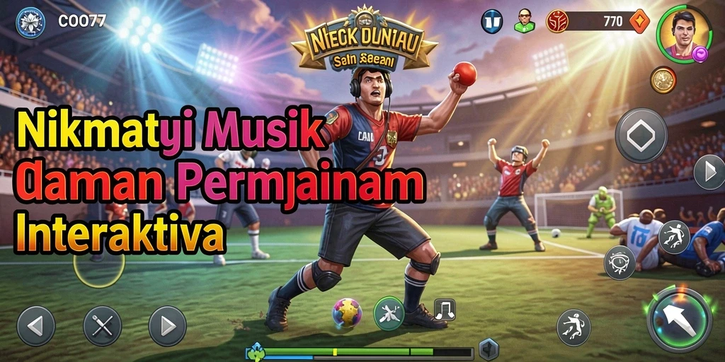 Tampilan gameplay COO77 yang menarik dan interaktif dengan musik.