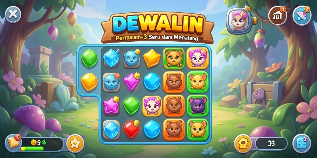 Tampilan gameplay DEWALIN yang menarik dan penuh warna.
