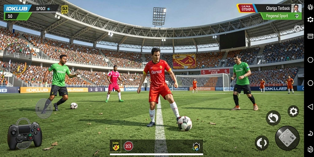 Screenshot IDKLUB yang menunjukkan keseruan permainan olahraga.