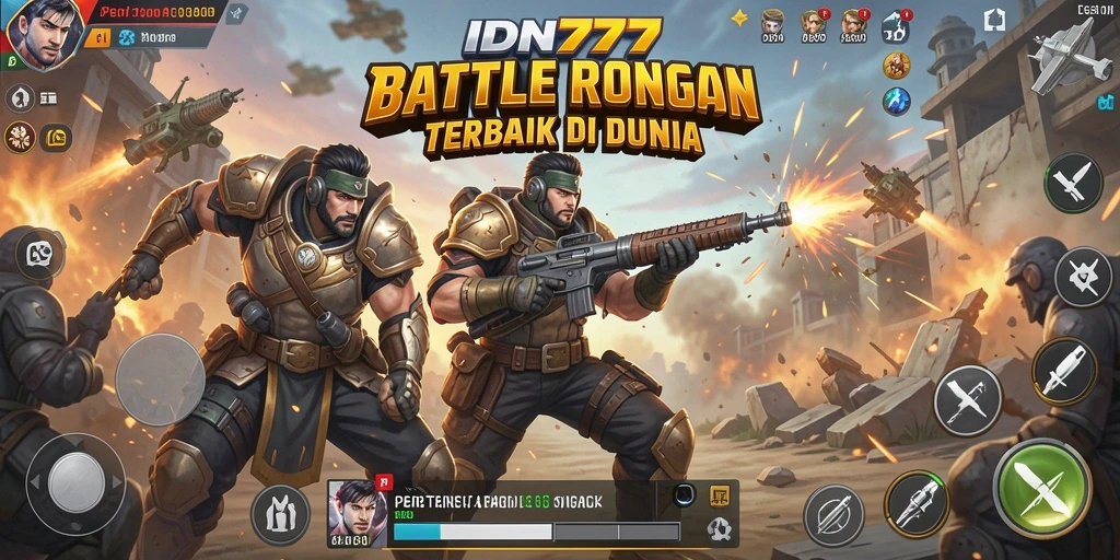 Tampilan seru dari gameplay Battle Royale di IDN777.
