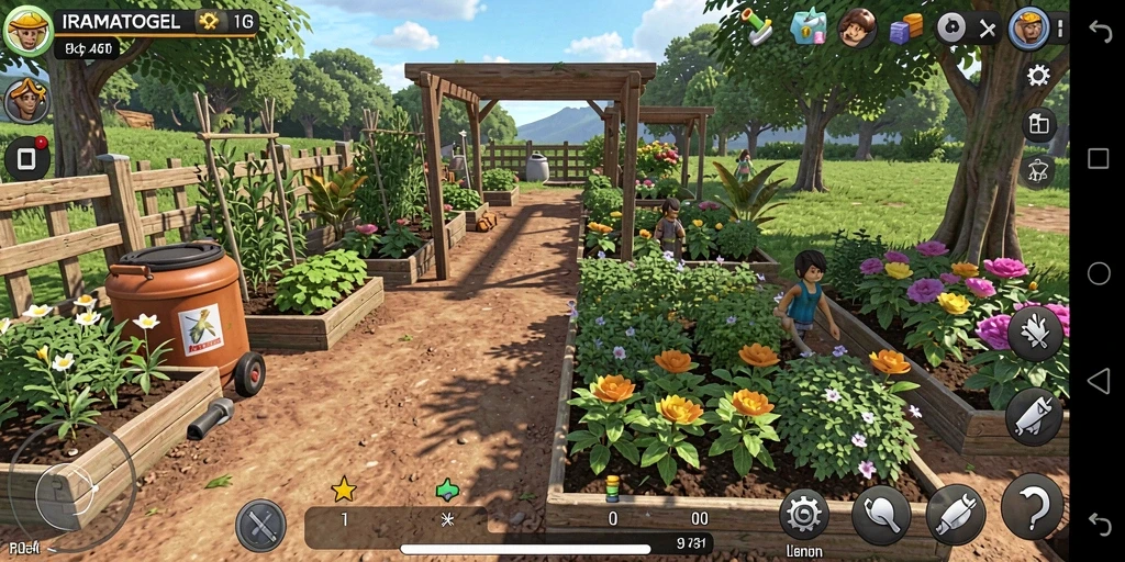 Tampilan gameplay IRAMATOGEL yang penuh warna dan interaktif.