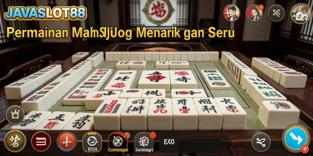 Tampilan gameplay JAVASLOT88 yang menarik dan penuh strategi Mahjong.