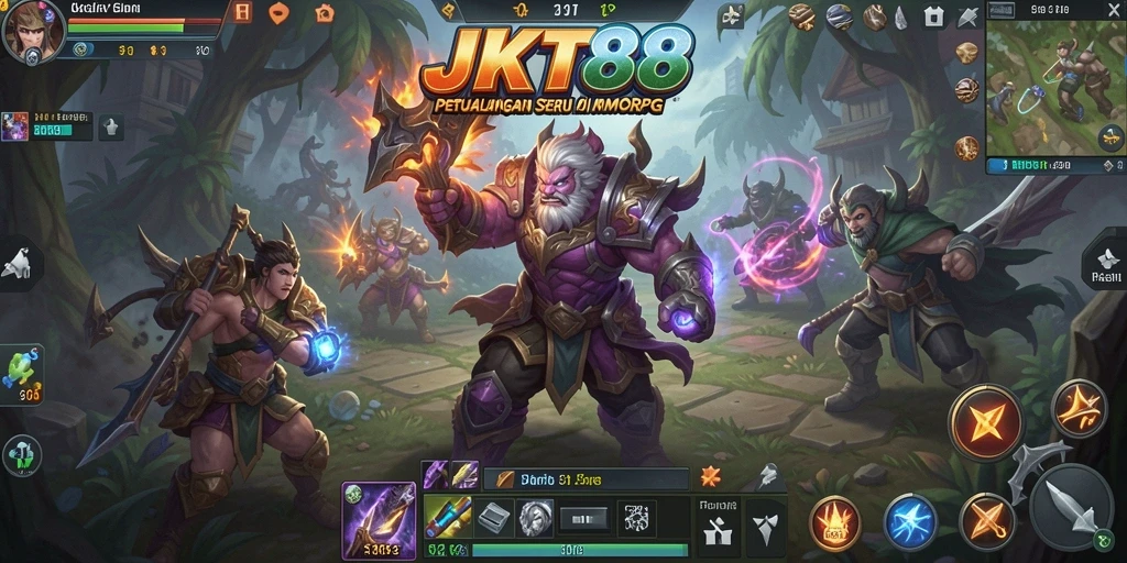 Tampilan gameplay seru dalam JKT88 dengan karakter dan petualangan epik.