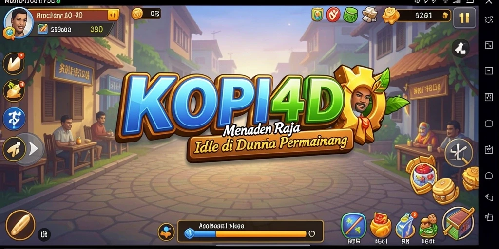 Screenshot gameplay KOPI4D yang menampilkan keseruan mengelola kedai kopi.