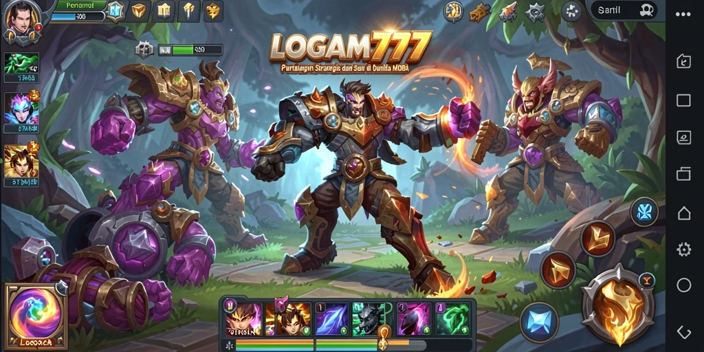 Gameplay LOGAM777 yang mendebarkan dalam pertarungan tim.
