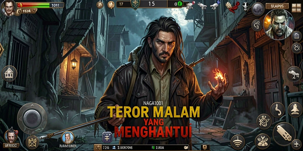 Tampilan gameplay NAGA1001 dengan suasana Horror yang mencekam.