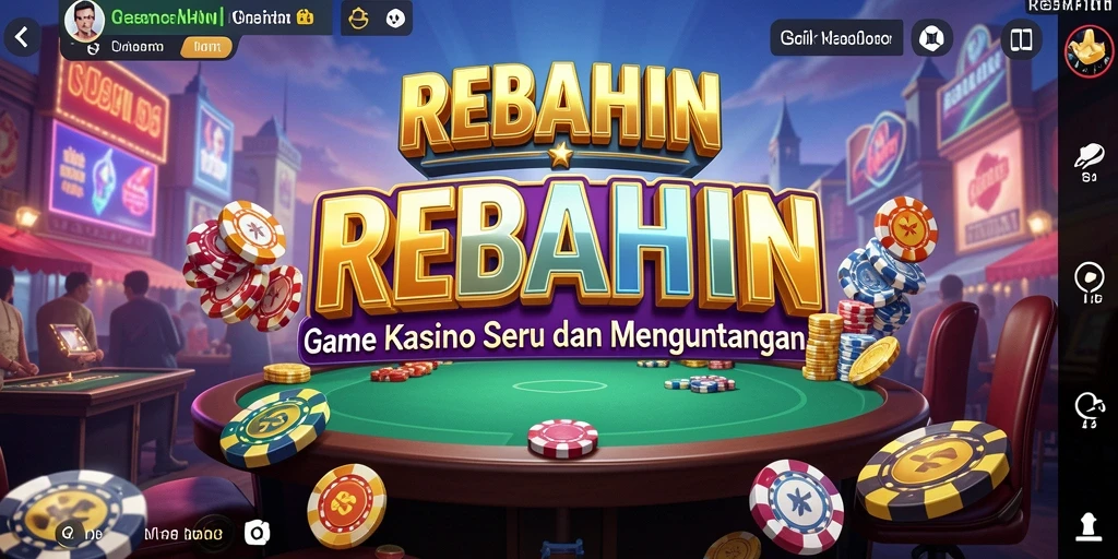 Tampilan gameplay seru di REBAHIN dengan berbagai pilihan Kasino.