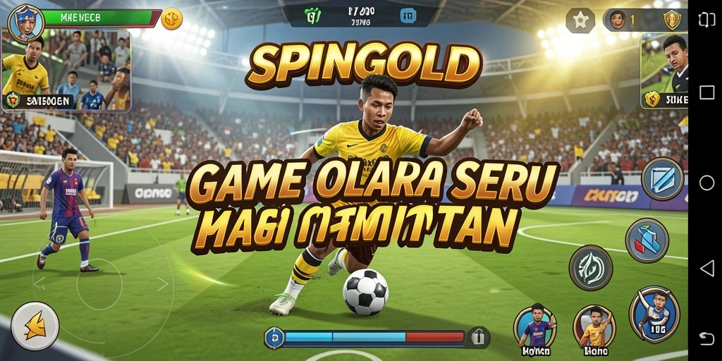 Gameplay SPINGOLD yang menampilkan kompetisi olahraga seru dan mengasyikkan.