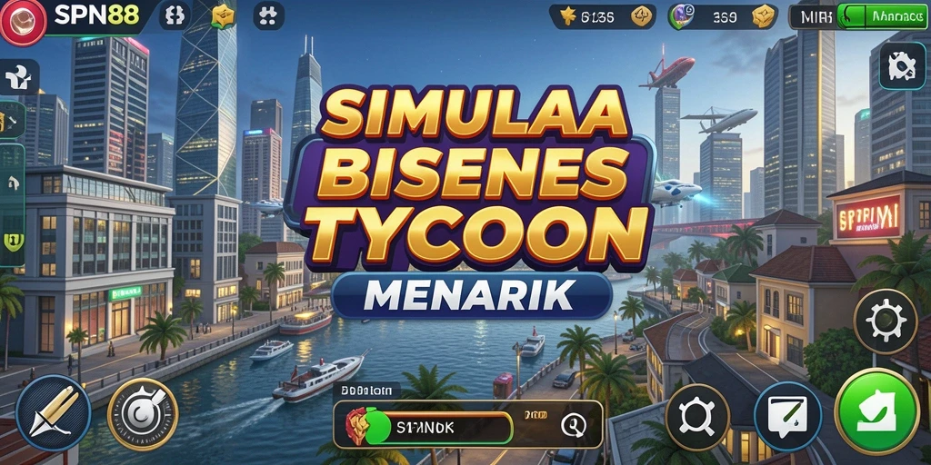 Screenshot gameplay SPN88 yang menunjukkan simulasi bisnis nyata.