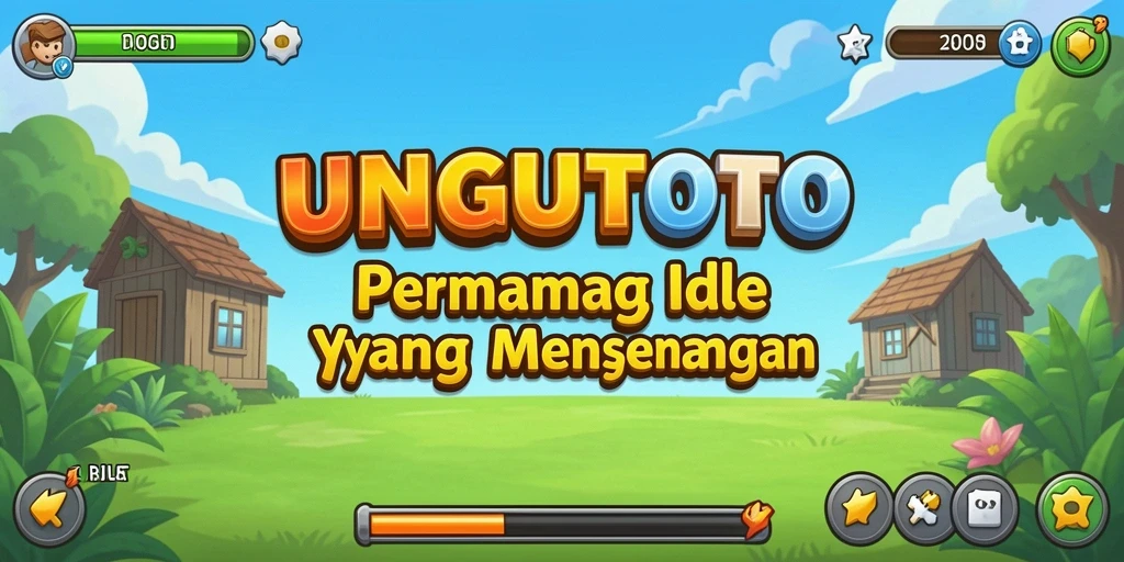 Tampilan utama gameplay UNGUTOTO menunjukkan elemen Idle yang menarik.