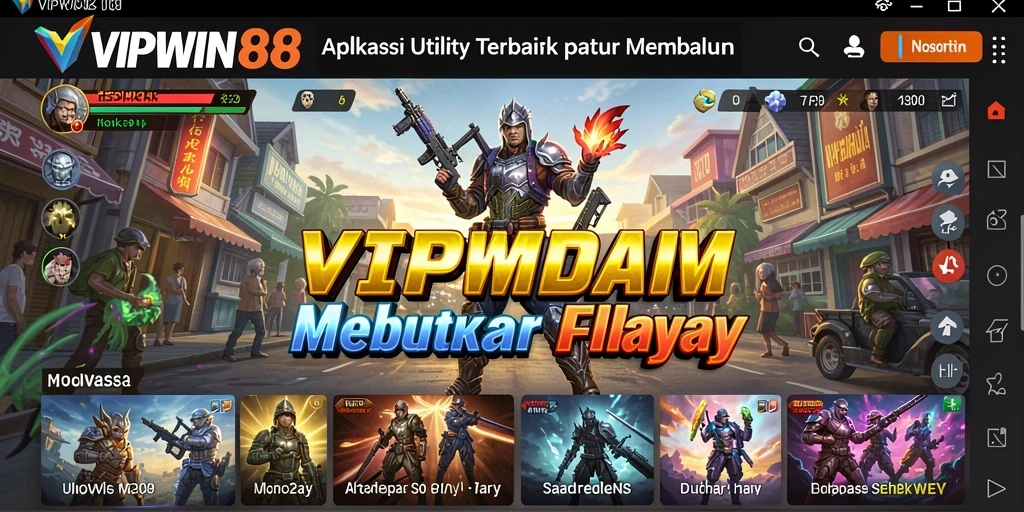 Screenshot VIPWIN88 menampilkan antarmuka pengguna yang intuitif dan fungsional.